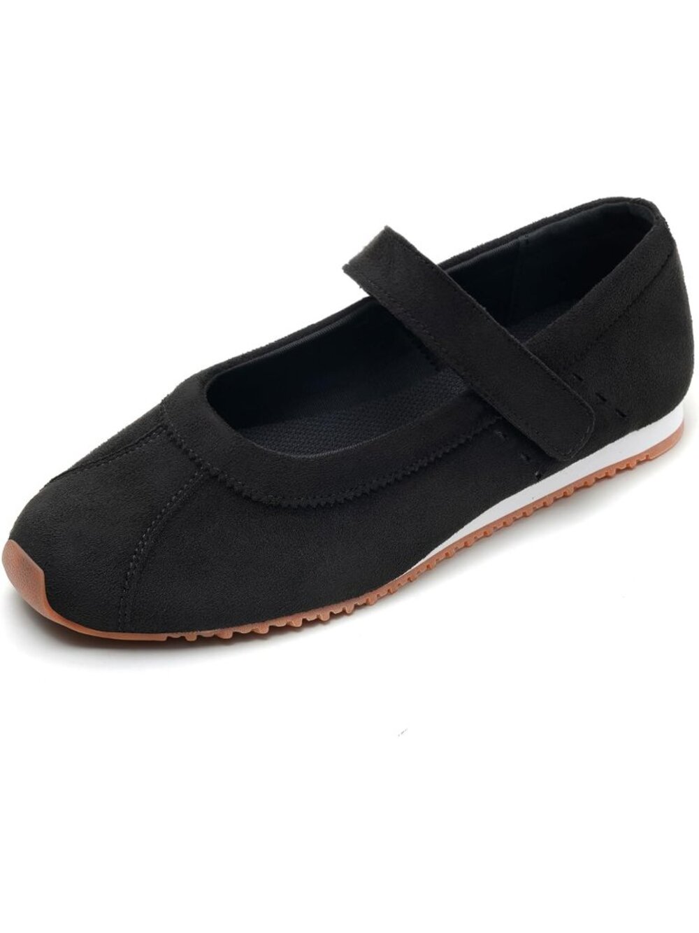 🆕Women's Black Mary Jane Sneakers Comfort Walking Ballet Flats Casual Shoes